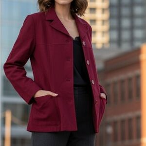 Vintage Bagatelle Red Wool Blazer- Size 14